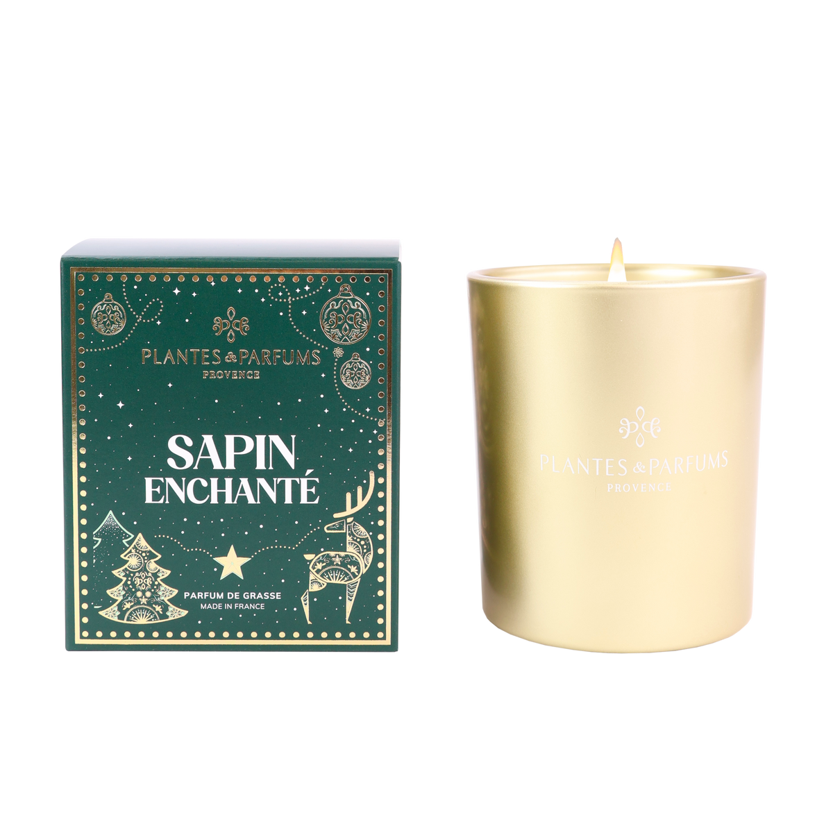 Bougie végétale parfumée Sapin Enchanté 180g Plantes & Parfums de Provence