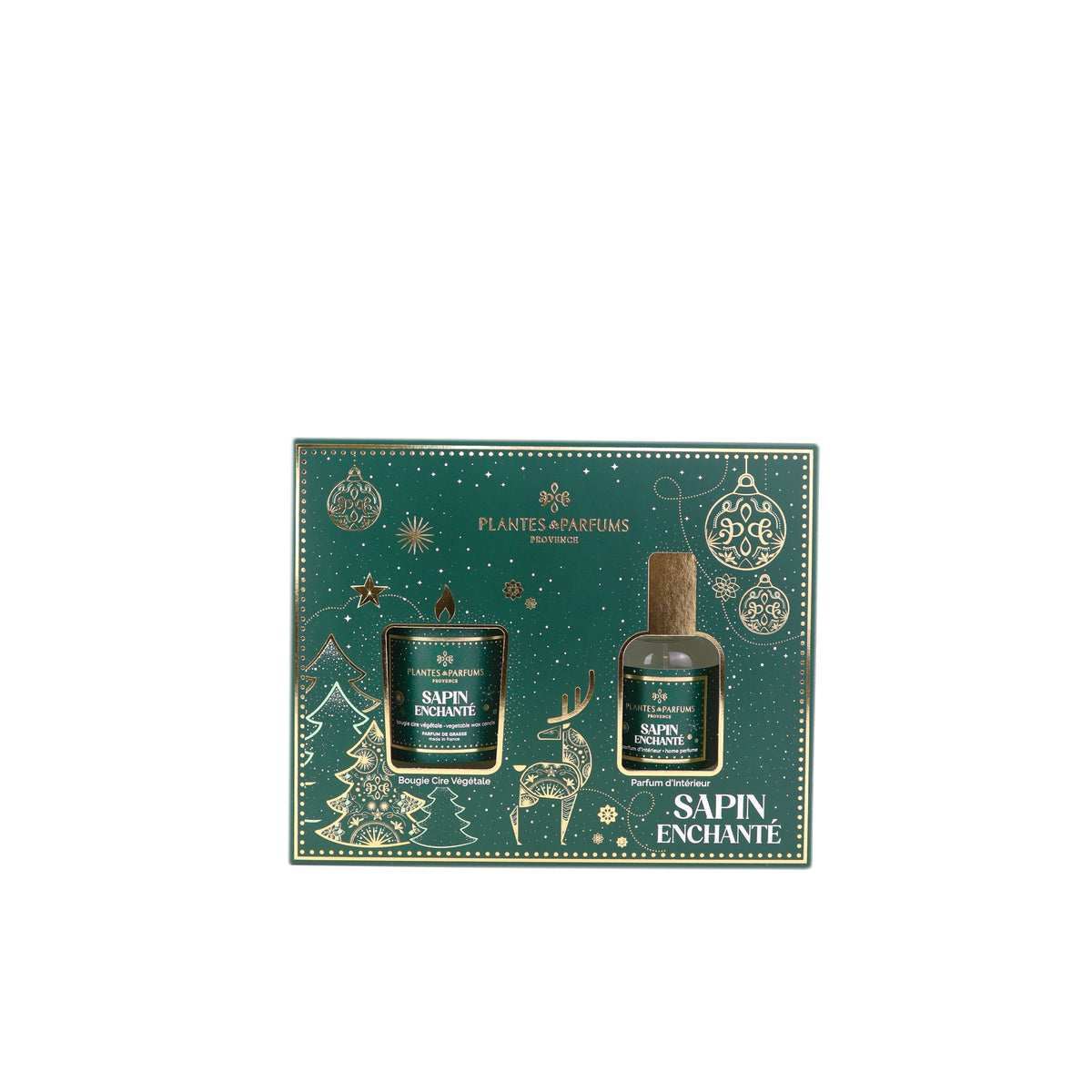 Coffret senteurs d’intérieur Sapin Enchanté, bougie et parfum d’intérieur