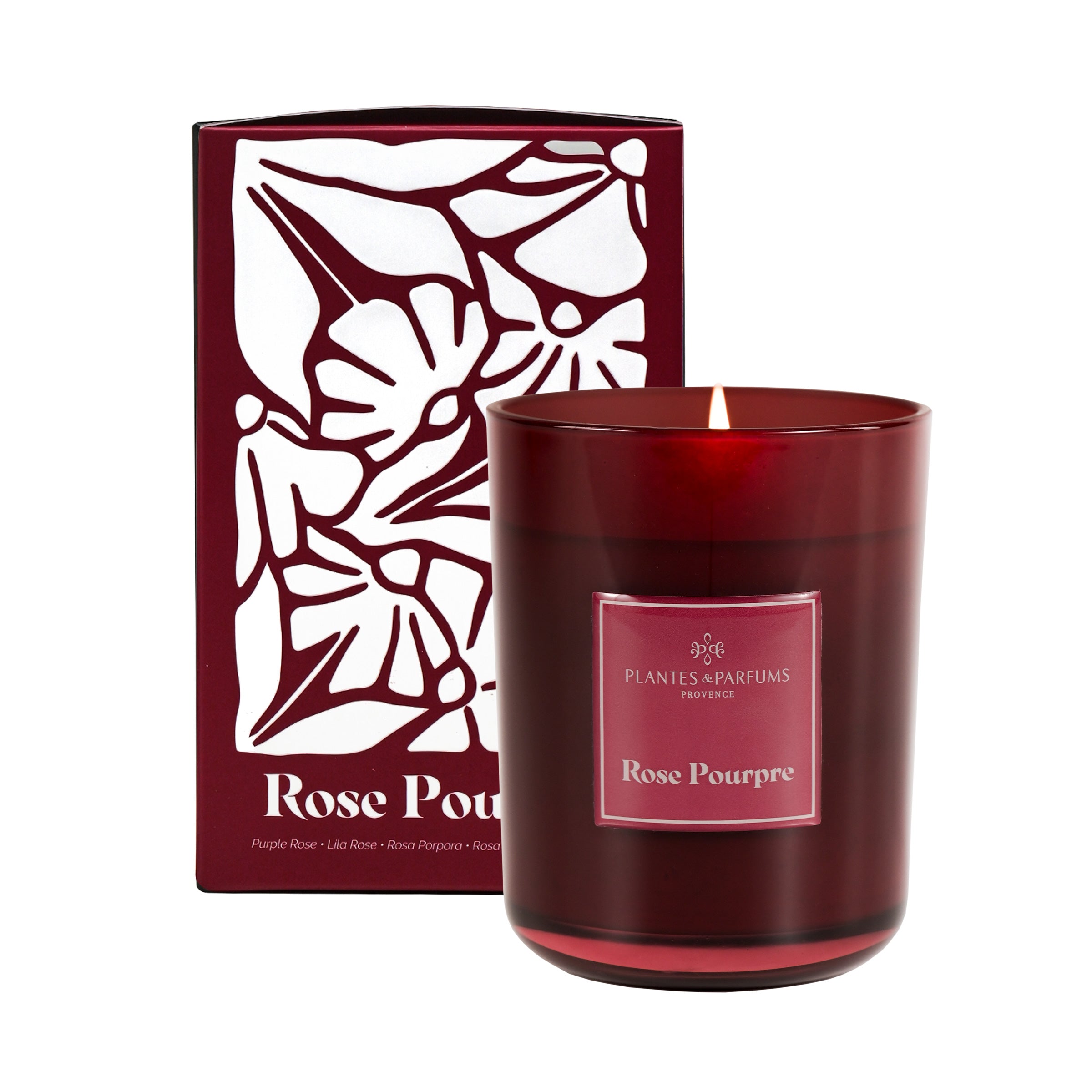 Rose Pourpre Bougie Parfumée 420g