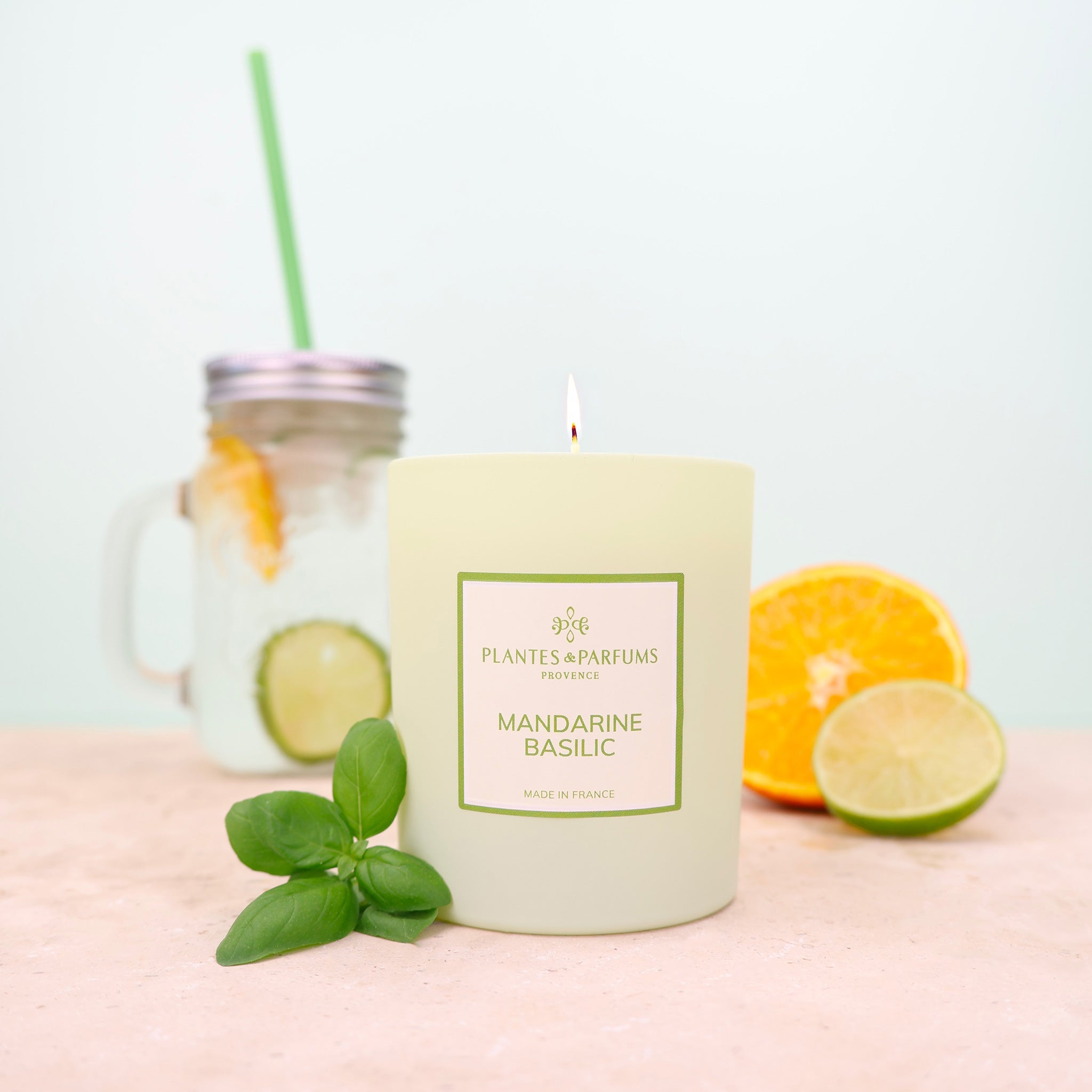 Mandarine Basilic Bougie Parfumée 180g
