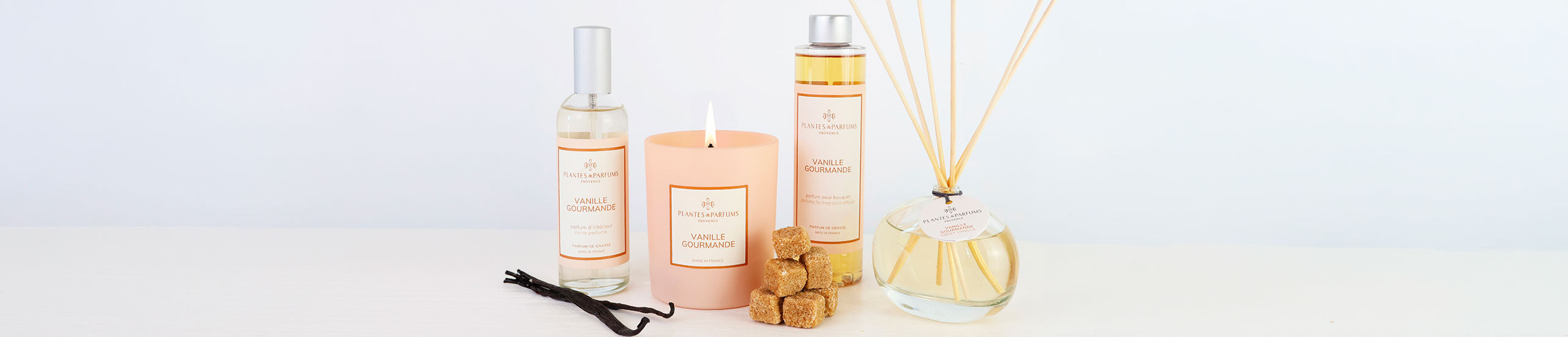 Bougies aux parfums fruités & gourmands