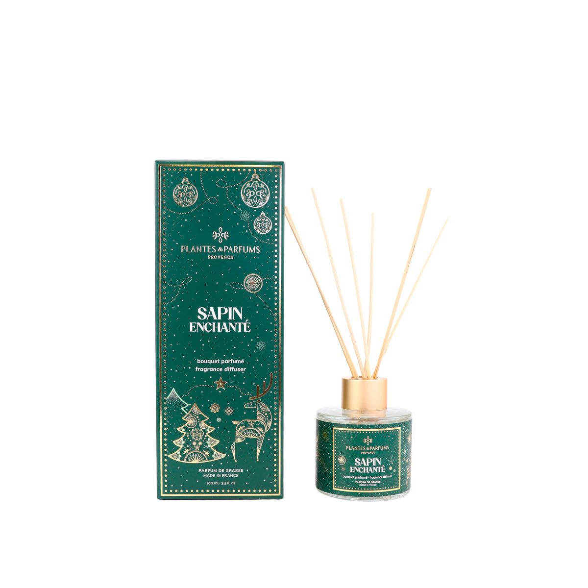 Bouquet parfumé Sapin Enchanté 100ml avec bâtonnets diffuseurs