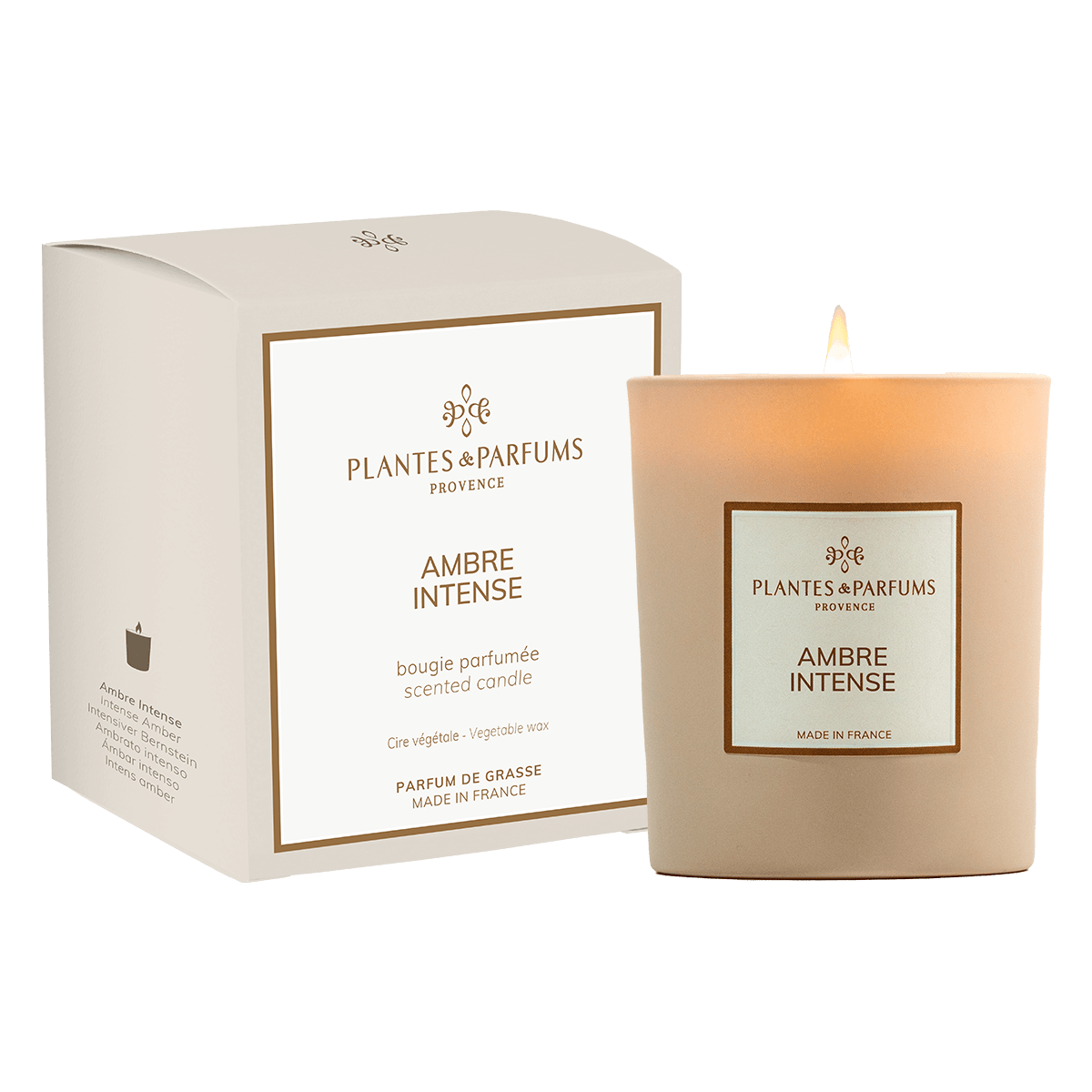 Ambre Intense Bougie Parfumée 180g avec étui