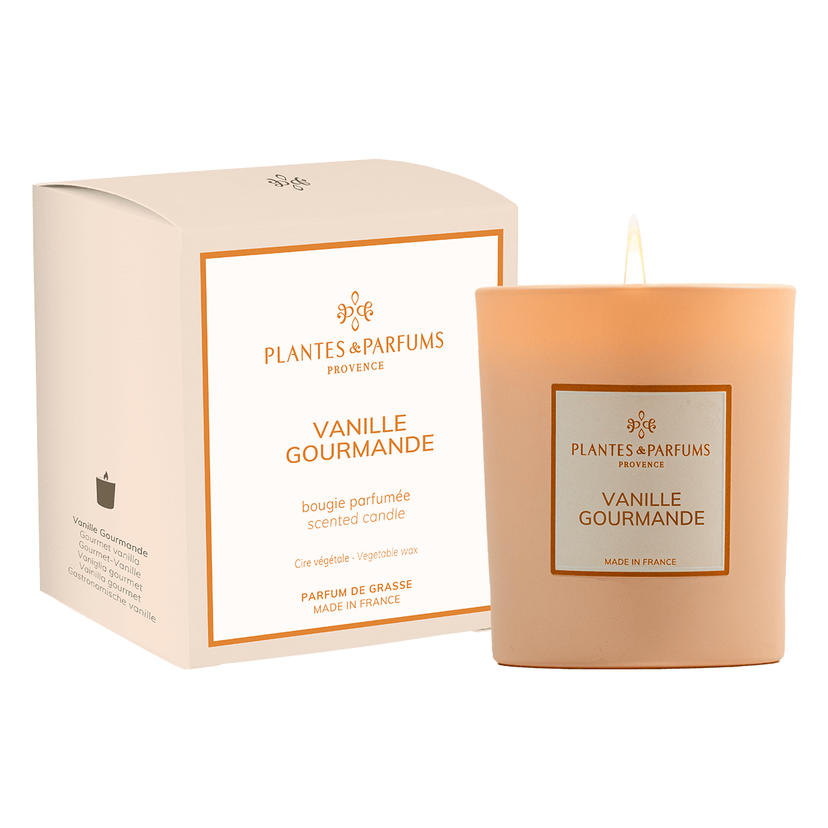 Vanille Gourmande Bougie Parfumée 180g avec étui