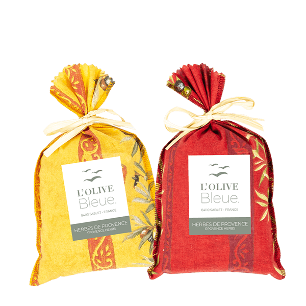 Sachet Herbes de Provence Tissu Olive Coloris Assortis 150g